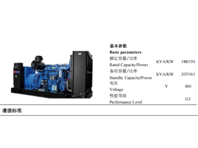 Diesel Genset - ZBYC207GF -50Hz-Datashee
