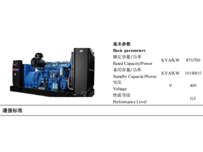 Diesel Genset - ZBYC1019GF -50Hz-Datashe